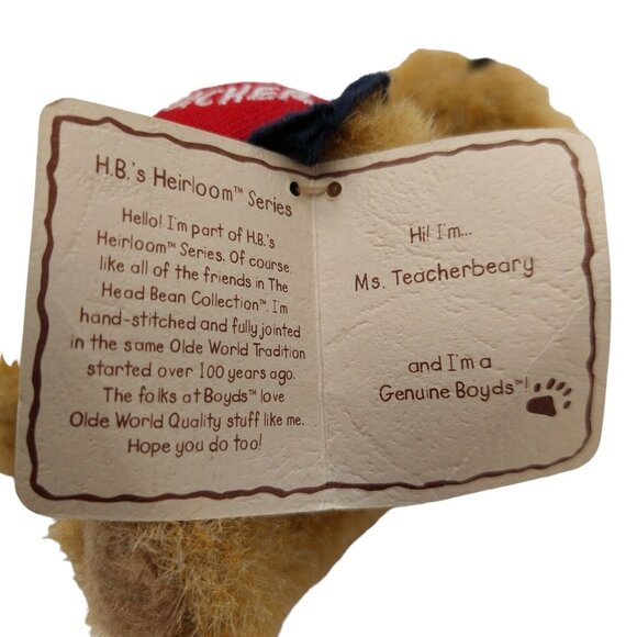 Boyds Bears #1 Teacher # 562506 Ms Teachbeary bear ornament jointed plush - Picture 7 of 8
